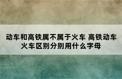 动车和高铁属不属于火车 高铁动车火车区别分别用什么字母